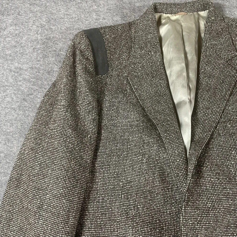 Rubin Blazer Mens 42 Gray Single Breasted Twill Pockets Lined Heavy Wool Wedding